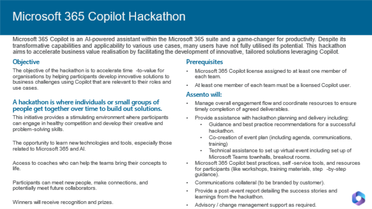 Snapshot 1 of Microsoft 365 Copilot Hackathon: 1-Day Workshop