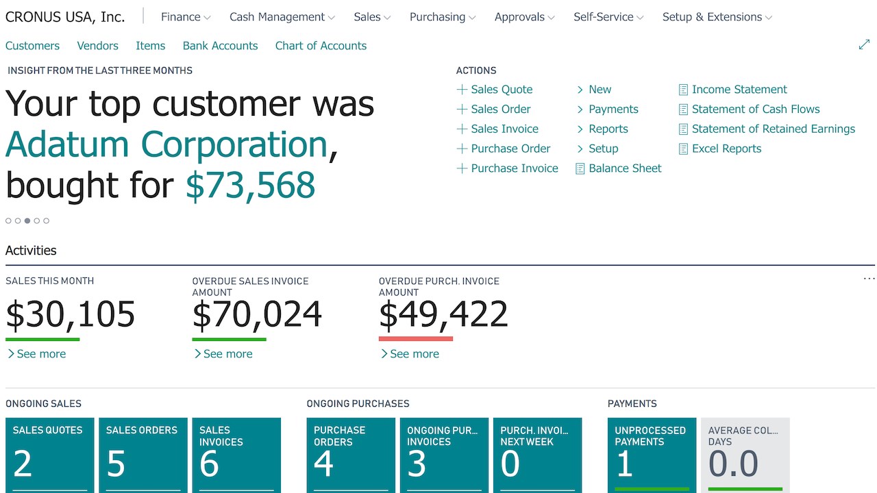 Snapshot 3 of Dynamics 365 Business Central: 1-Hr Assessment
