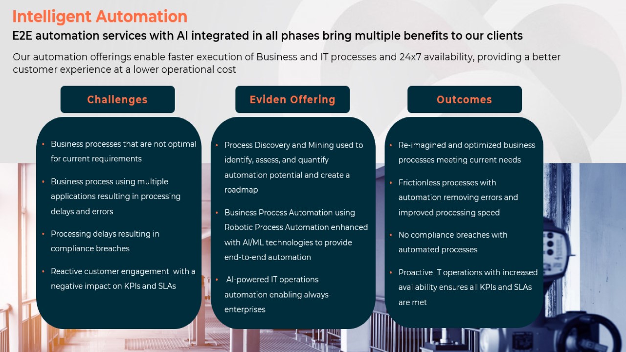 Snapshot 1 of Eviden Intelligent Automation Bot 11-Weeks Implementation