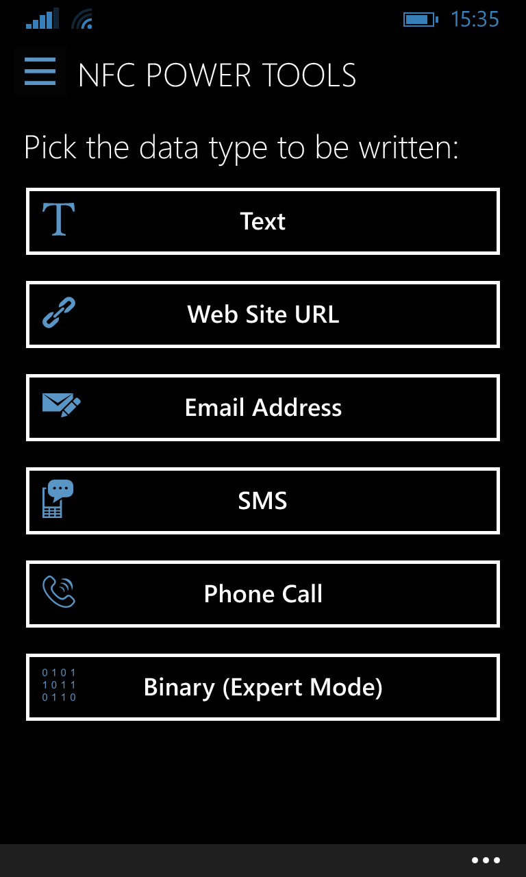 NFC Power Tools for Windows 10 Mobile
