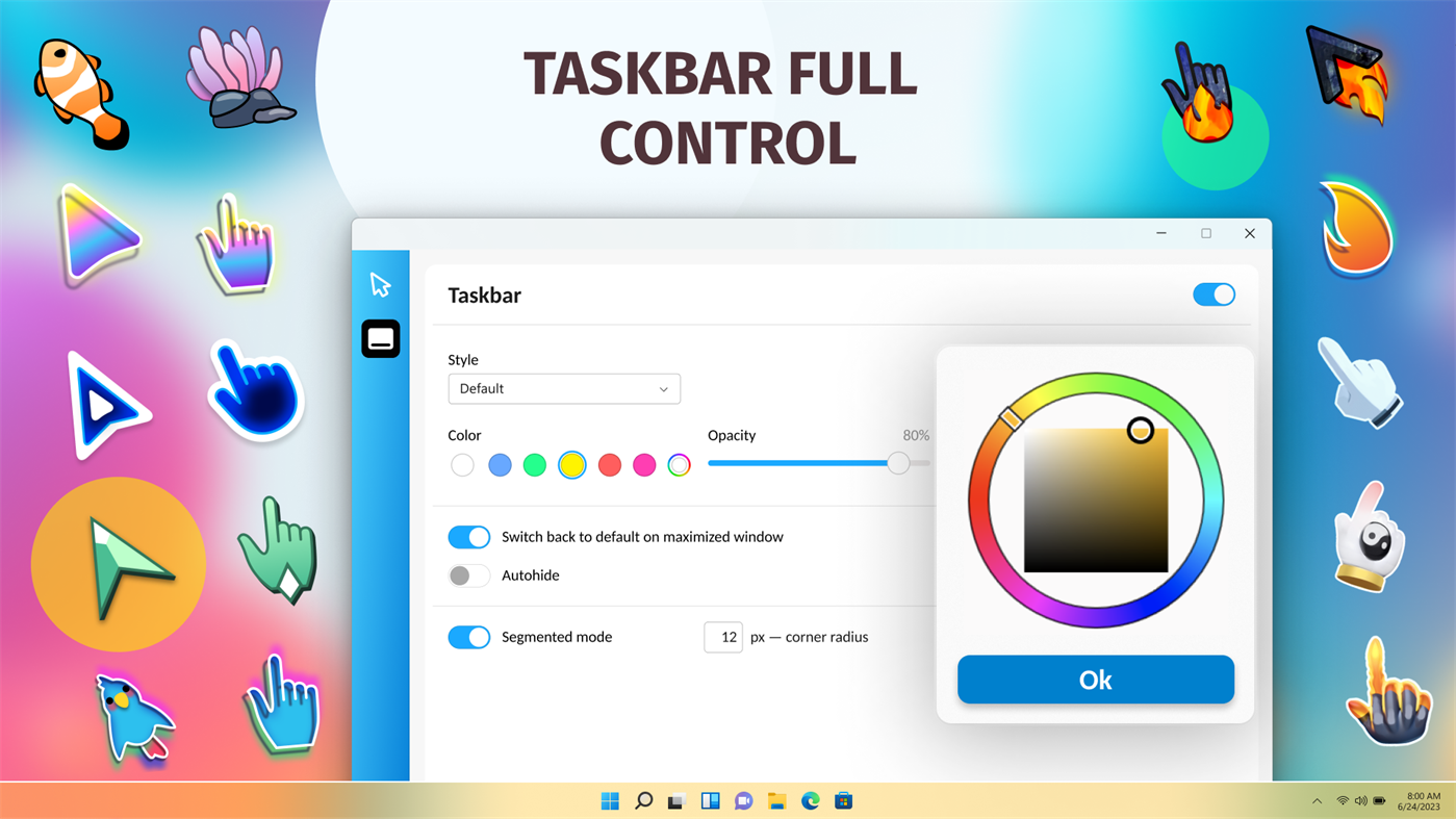 #2. Custom Cute Cursors - Desktop Customization (Windows) Bởi: Vortex Labs Apps LLP