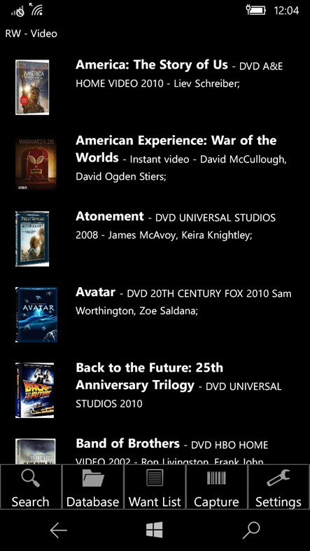 #1. RW - Video (Windows) By: Readerware Corporation