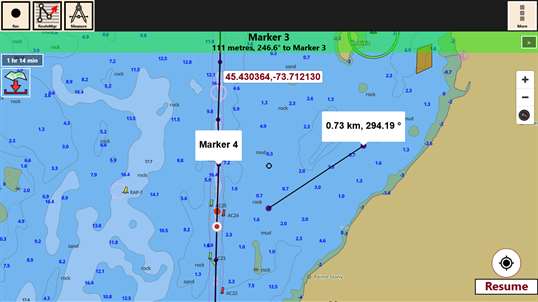iBoating USA GPS Nautical / Marine Charts offline sea, lake river