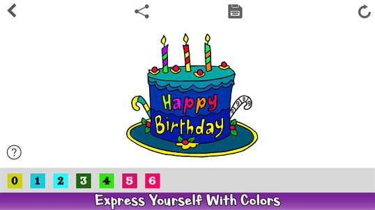 Cake Color by Number - Food Coloring Book screenshot 3