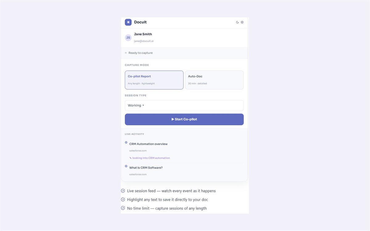Docuit - Auto Document Your Work & Study Tasks