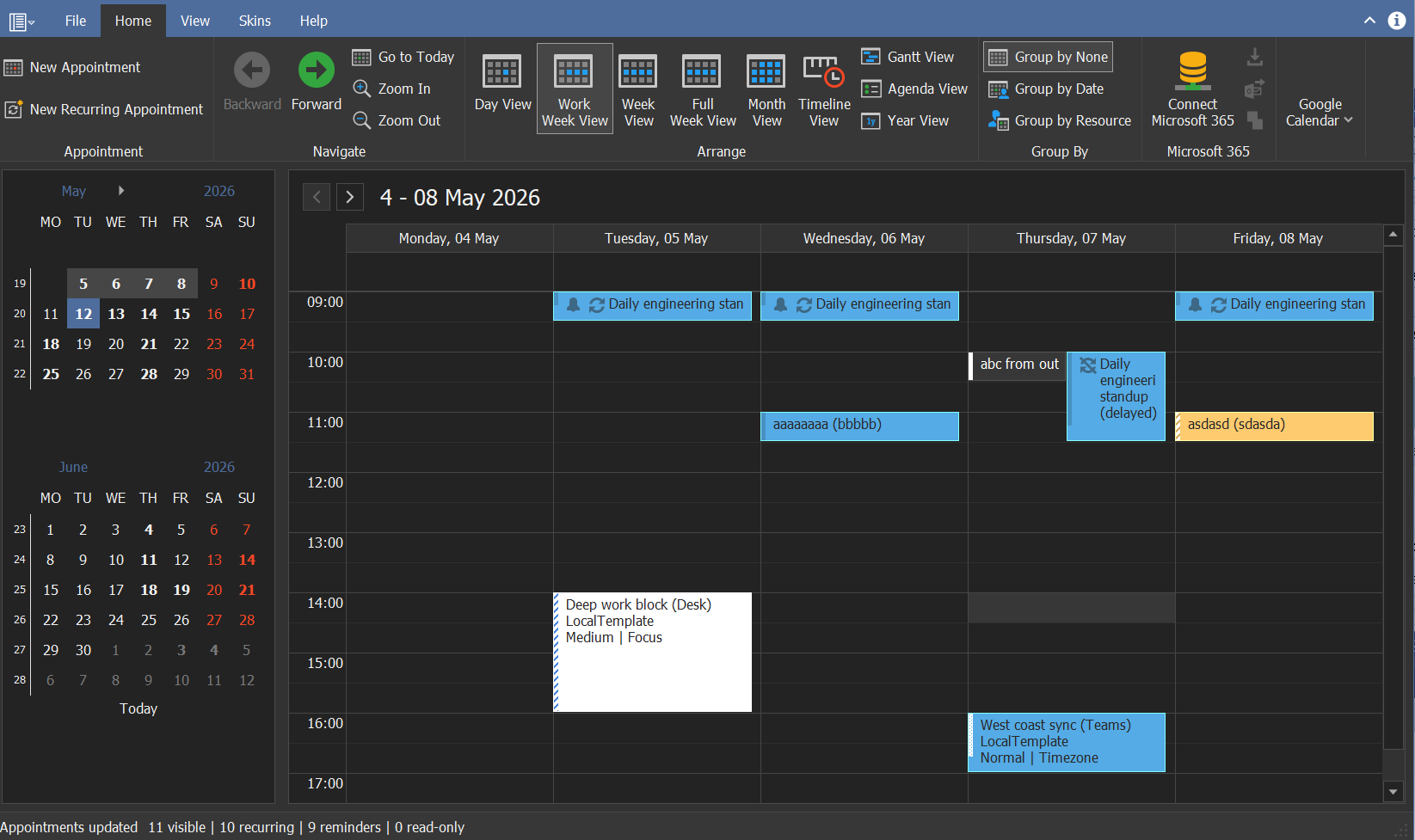 Calendar - Scheduler screenshot