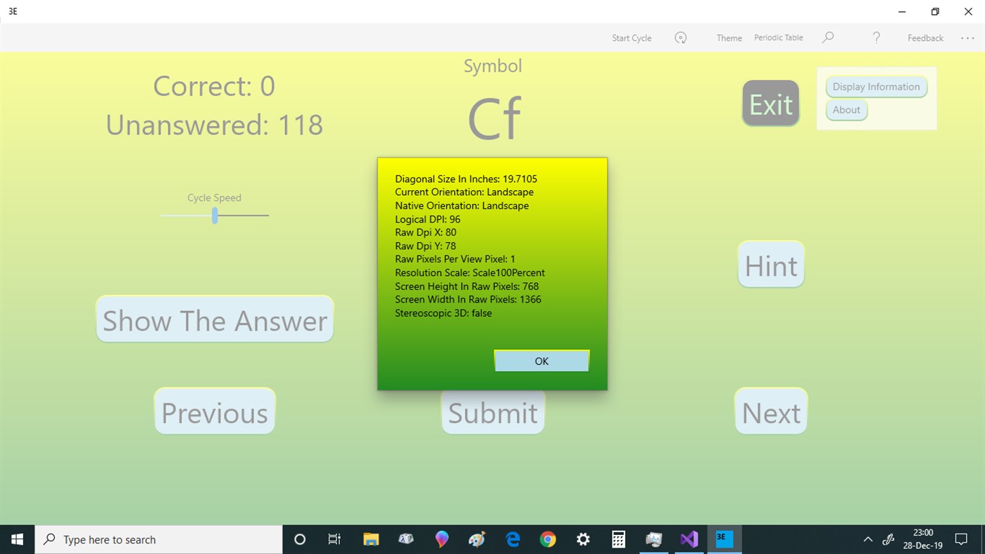 #7. 3E - Periodic Table Exercise (Windows) De: C3P0