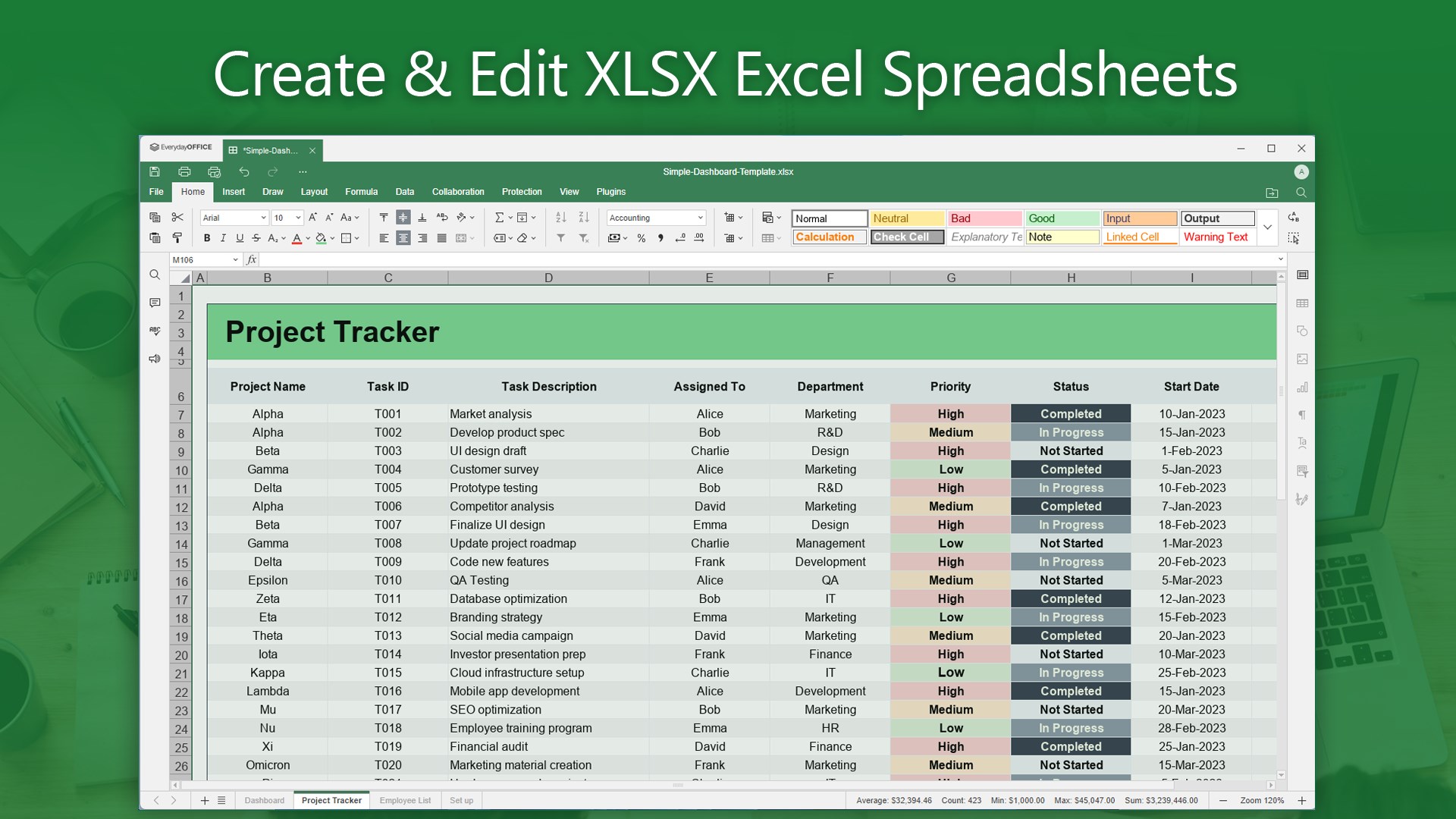 XLSX Editor Pro. screenshot