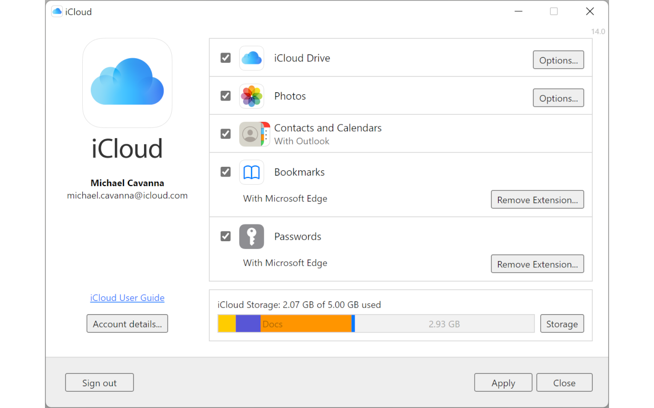 iCloud Bookmarks