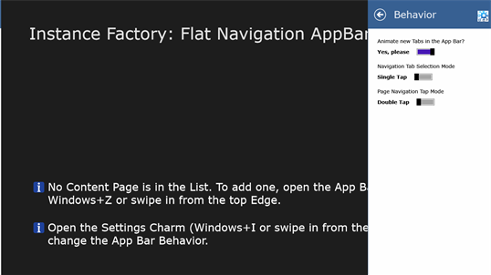 Flat Navigation AppBar Sample screenshot 3