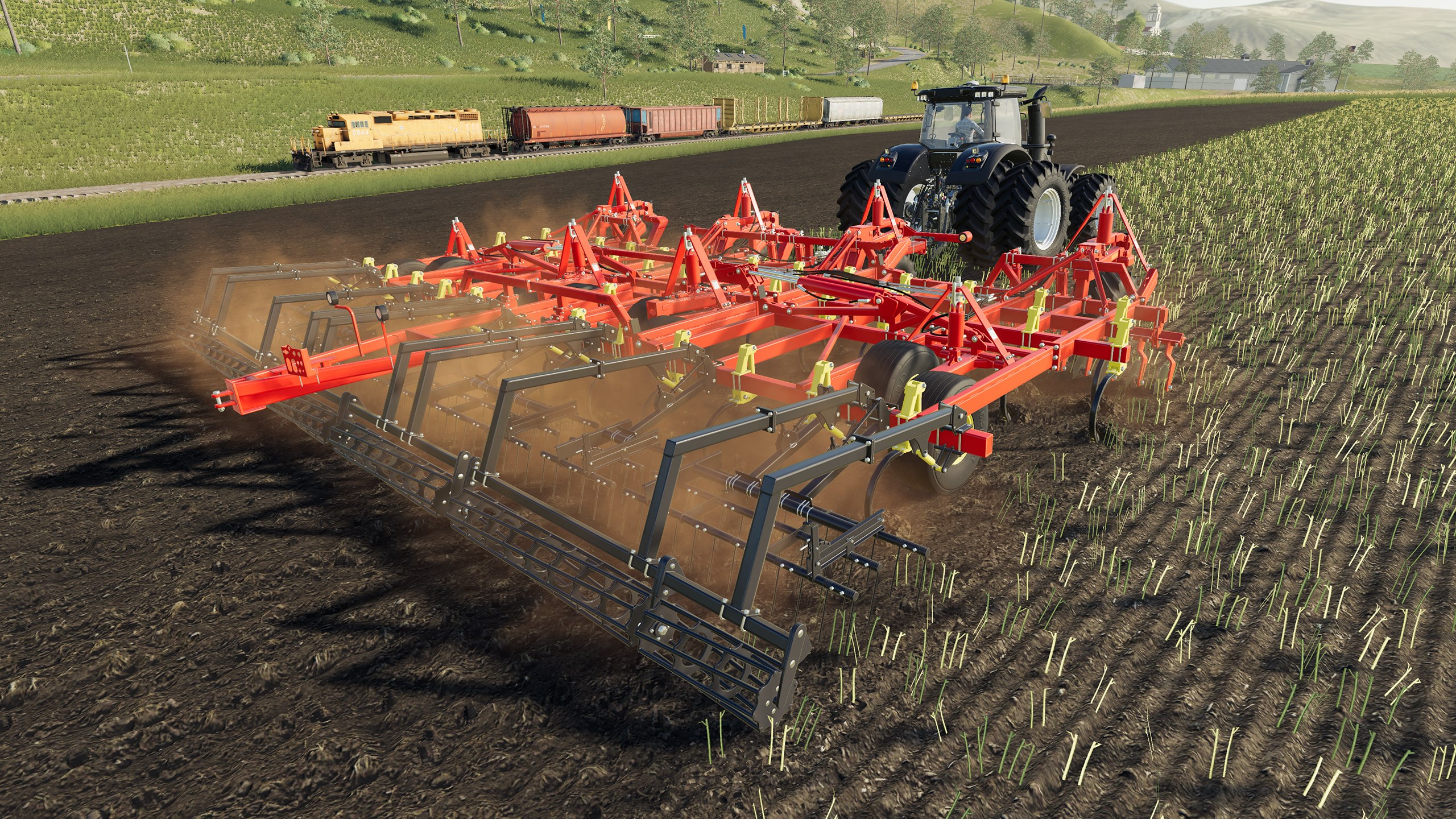 Farming отзывы. Farming Simulator 19. Farming SIM 19. Борона xr770 Harrow. Bourgault DLC.