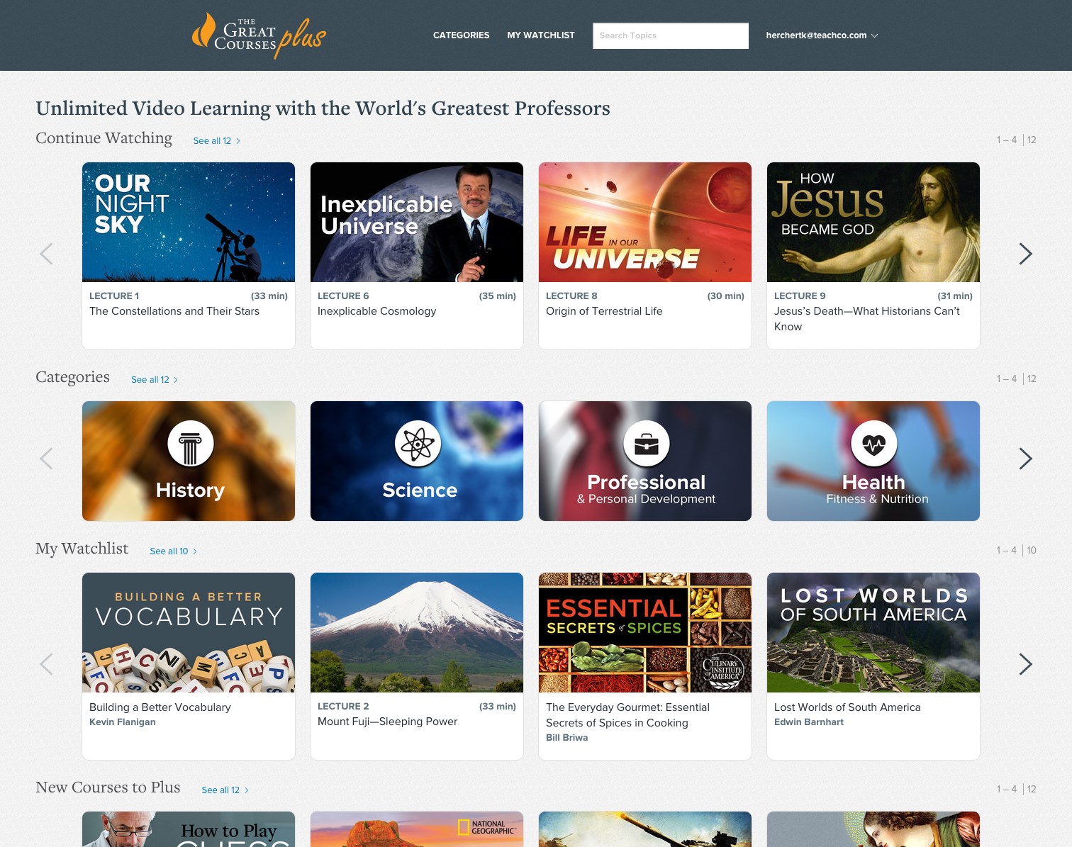 The Great Courses Plus for Windows 10