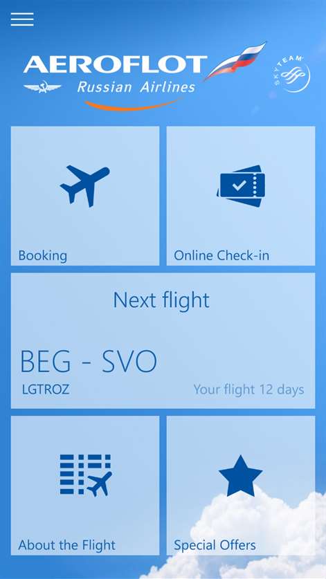 Aeroflot app