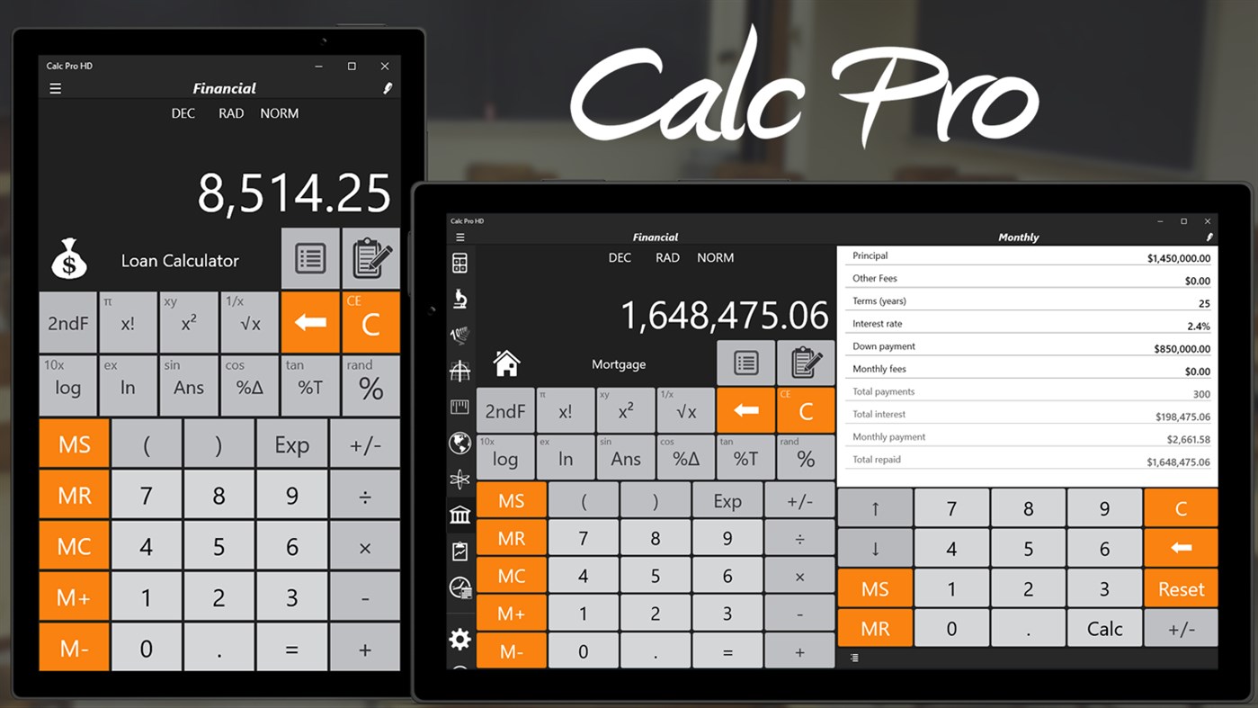 #3. Calc Pro HD - Calculator (Windows) 由: Panoramic Software Inc