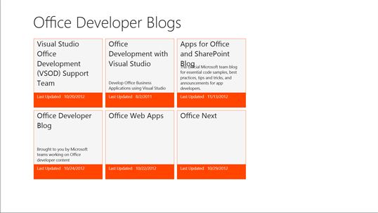 Office Developer Blogs screenshot 1