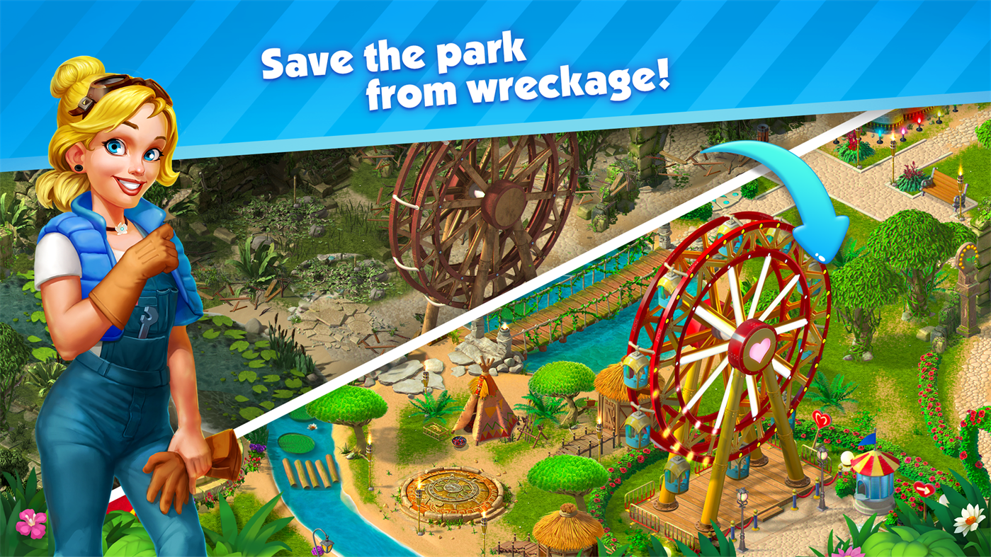 #1. Park Town: Match 3 Game with a story (Windows) 게시자: RED BRIX WALL LIMITED