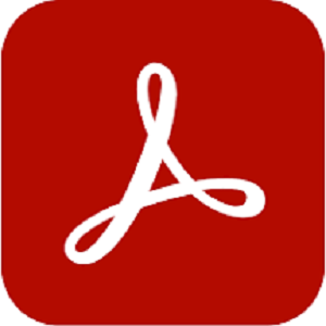 App logo for Adobe Acrobat for Microsoft Word, Excel, and PowerPoint.