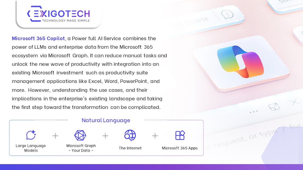 Snapshot 2 of Exigo Tech : Microsoft 365 Copilot Readiness Assessment and Workshop