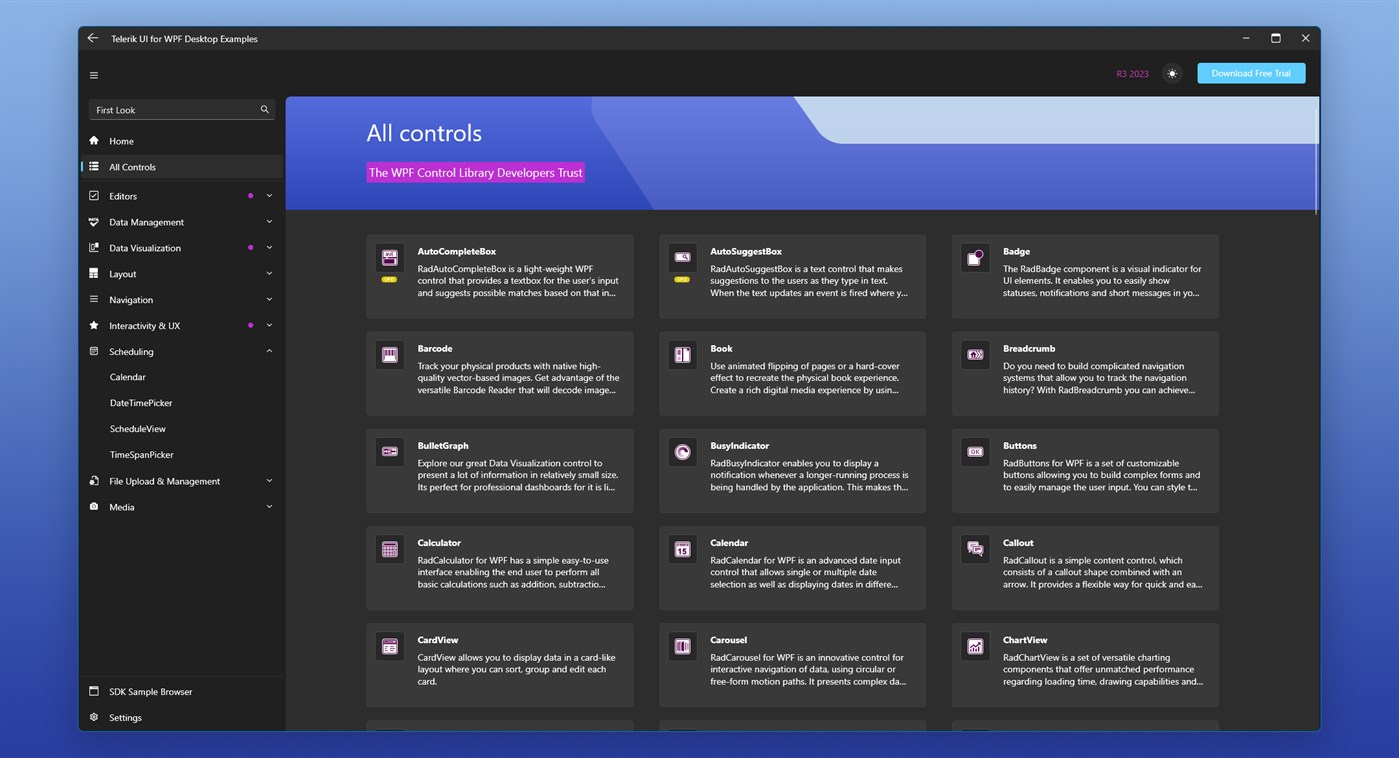 #4. Telerik UI for WPF Examples (Windows) Podle: Telerik