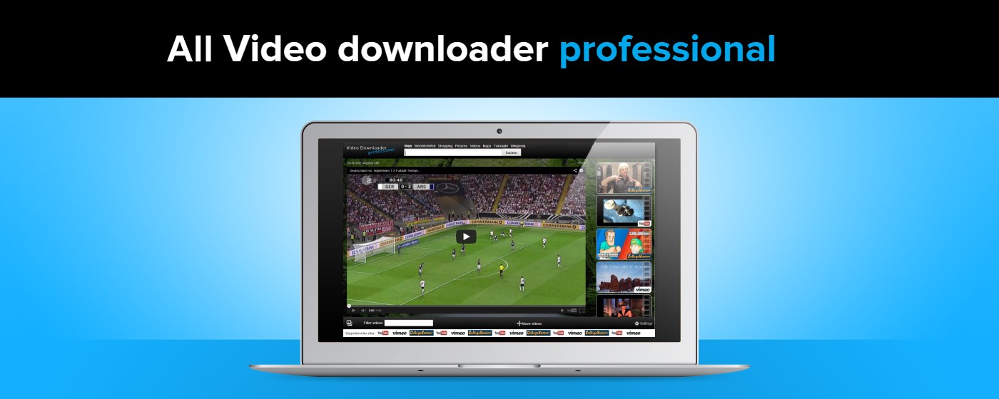 All Video Downloader professional promo image