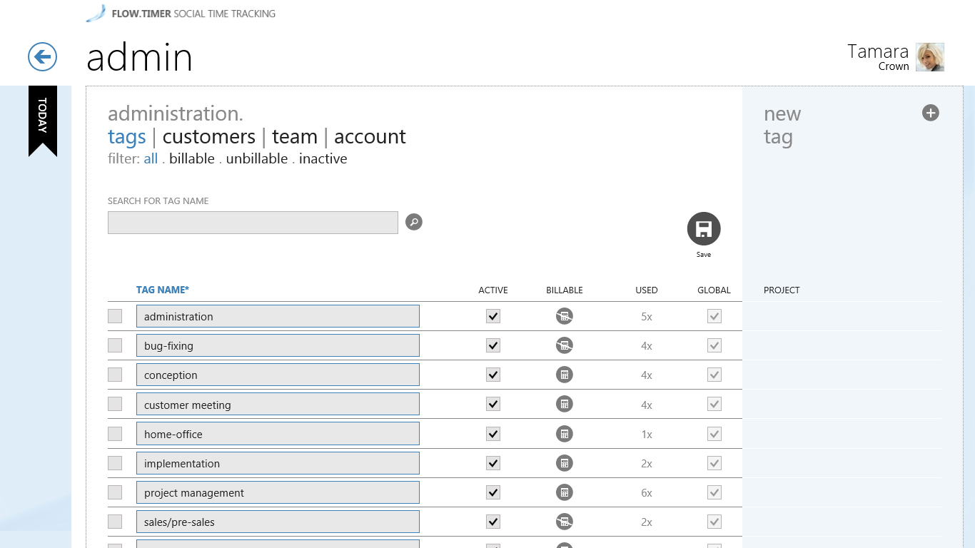flow.timer social time tracking for Windows 10