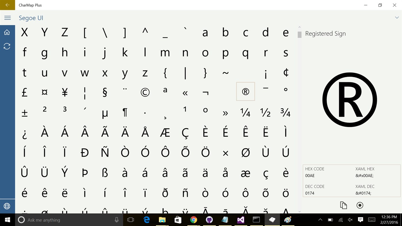 #4. CharMap Plus (Windows) Por: Nuology