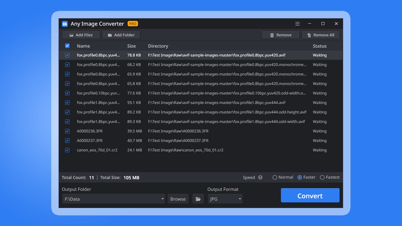 Any Image Converter - Raw Image Converter screenshot