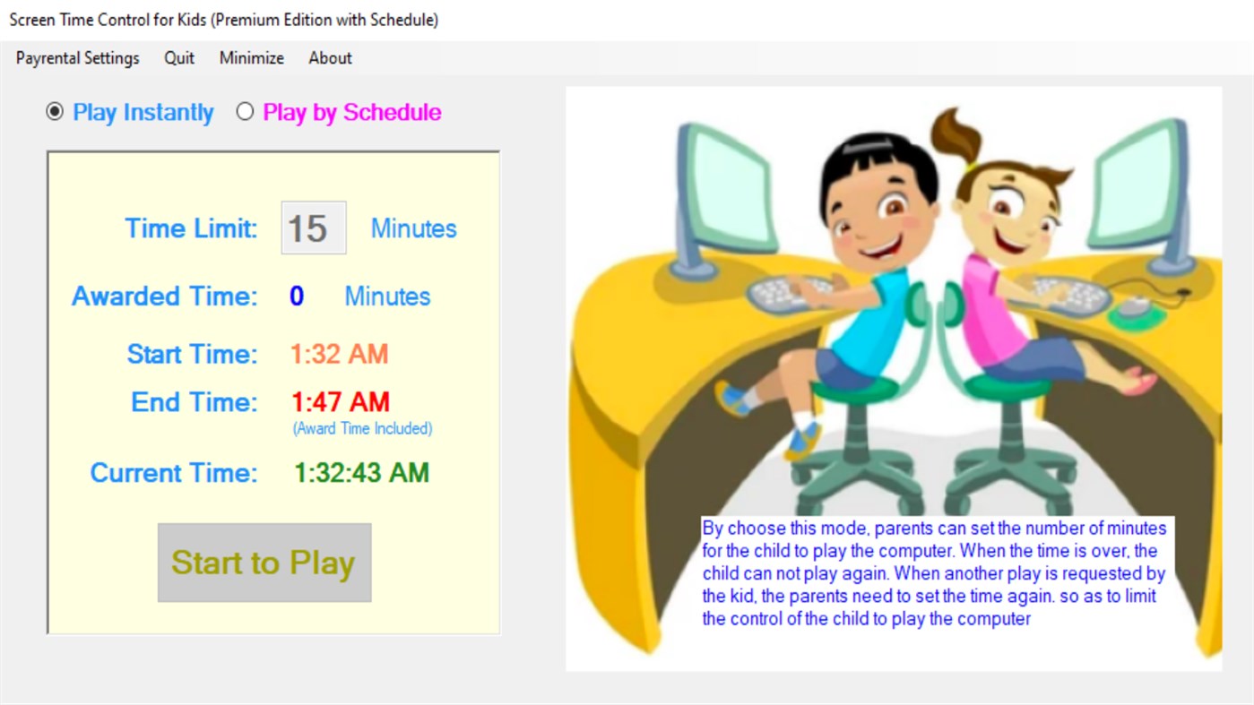 #1. Screen Time Control for Kids Pro with Schedule (Windows) Av: Top Freeware