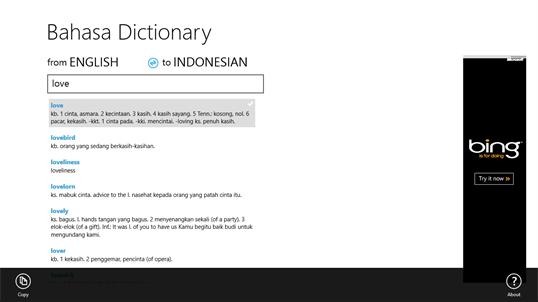 Bahasa Dictionary screenshot 3