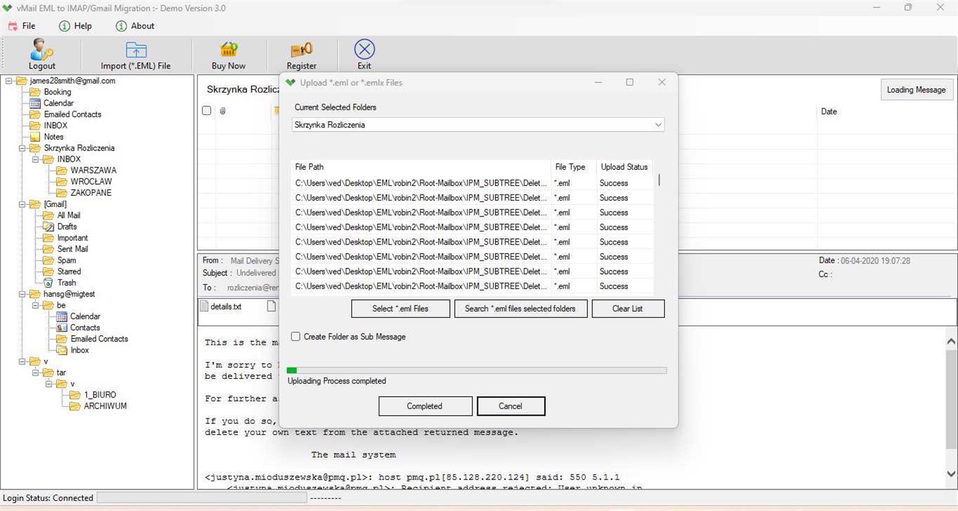 #7. EML to IMAP Migration (Windows) 由: VSOFTWARE