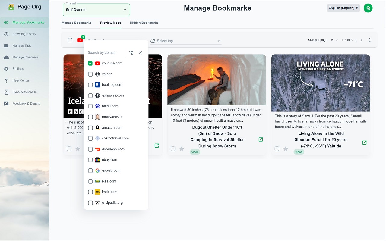 Bookmark, Tag & Screenshot Manager | Page Org