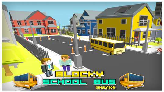 Blocky School Bus Simulator screenshot 4