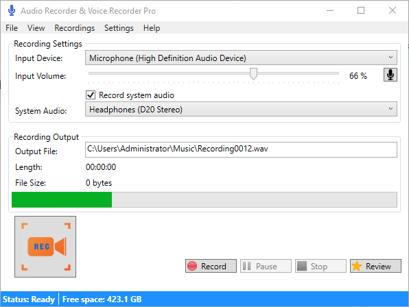Audio Recorder & Voice Recorder Pro screenshot