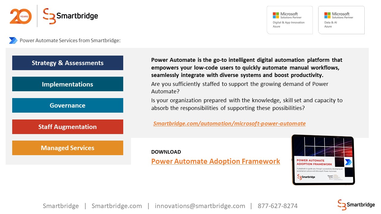 Snapshot 2 of Power Automate for Operations: 1 Month Implementation