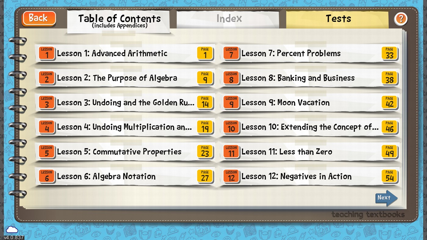 #7. TT Algebra 1 (Windows) By: Teaching Textbooks, LLC
