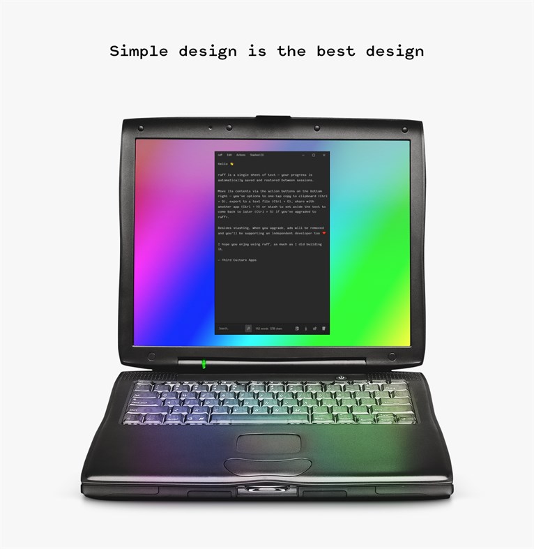 #2. ruff: the writing app for notes & drafts (Windows) 게시자: Third Culture Apps