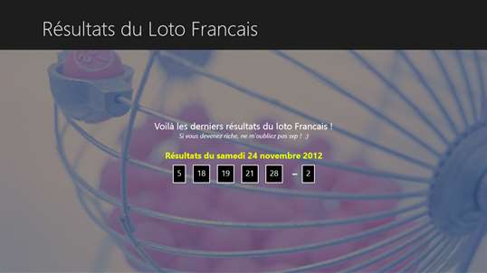 Résultat Loto screenshot 1