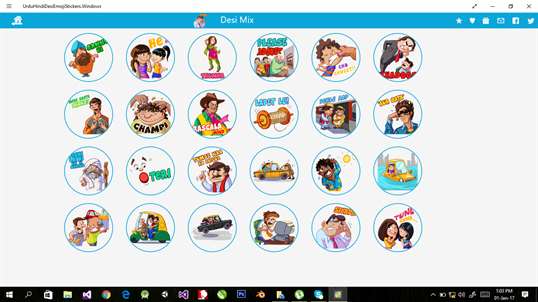 Desi & Filmi Emoji Stickers for Facebook & All SNS screenshot 2