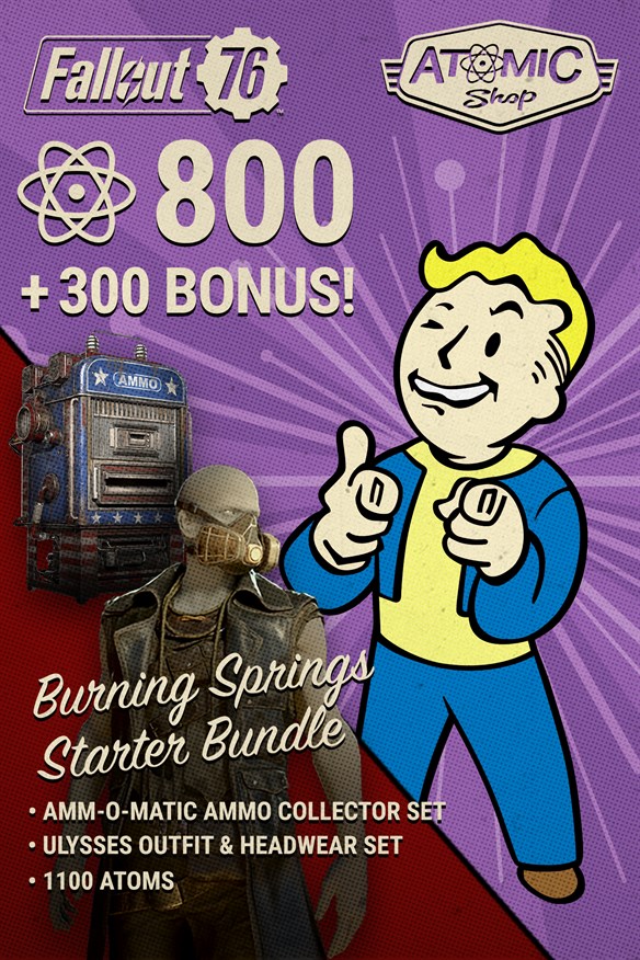 Fallout 76: Burning Springs Bundle (Windows) Xbox Series X|S and Xbox One cover art