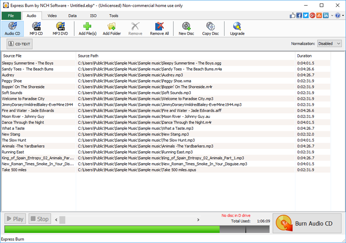 #2. Express Burn CD and DVD Burner (Windows) Ved: NCH Software