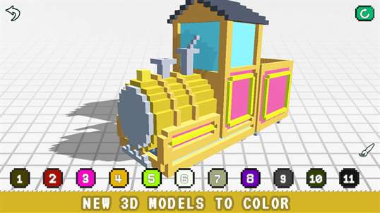 Vehicles 3D Color by Number - Voxel Coloring Book screenshot 3