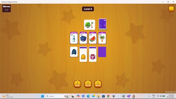 Solitaire Category Sorting — 1