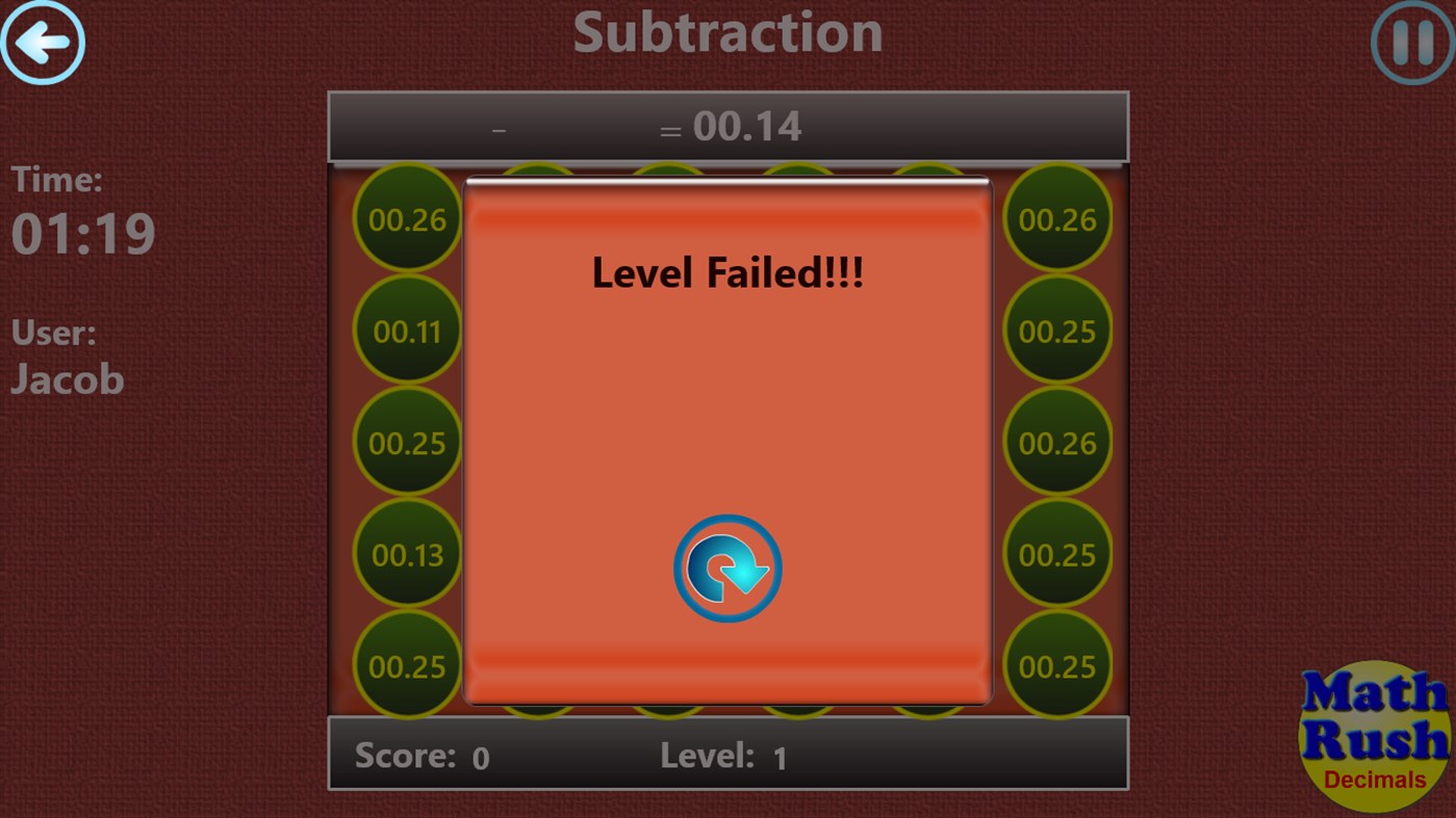 #6. Math Rush Decimals (Windows) 来自: Balabharathi.com