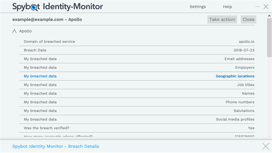 Spybot Identity Monitor screenshot 2