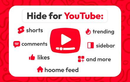 Hide YouTube distraction - shorts block small promo image