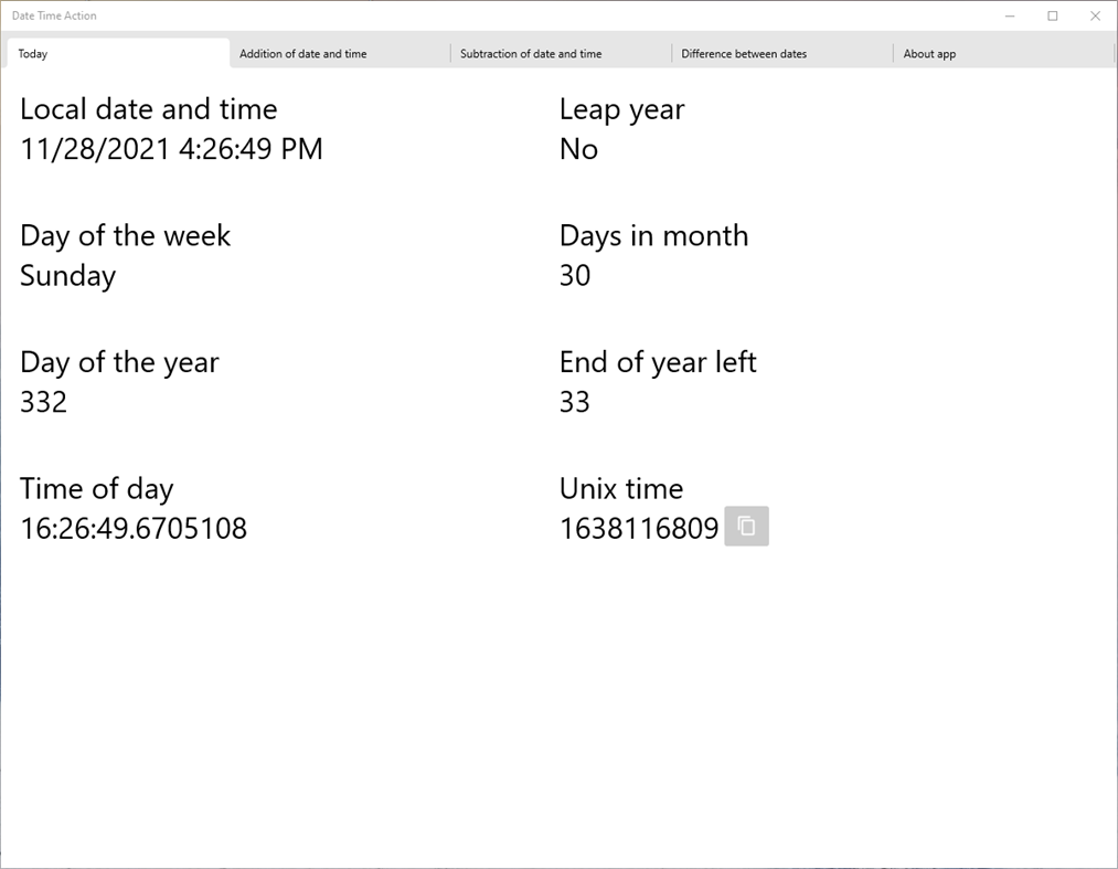#5. Date Time Action (Windows) 由: Nikolai Belai