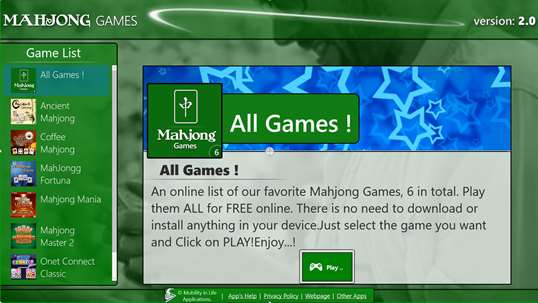 Online Games+ (Mahjong) screenshot 1