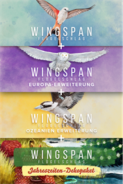 Wingspan (Flügelschlag) + Europa-Erweiterung + Ozeanien Erweiterung + Jahreszeiten-Dekopaket