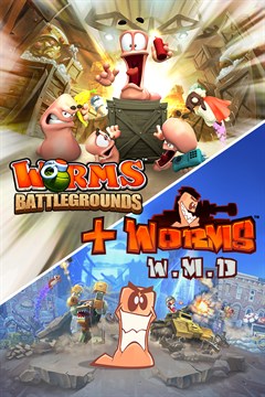 Cover poster for Worms Battlegrounds + Worms W.M.D