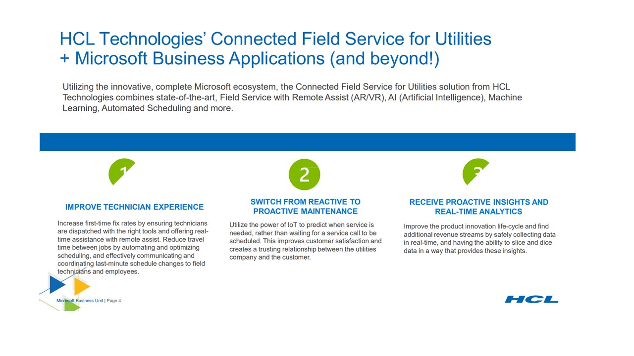 Snapshot 1 of HCLTech Biz Apps - Connected Field Service for Utilities